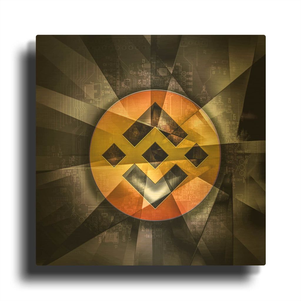 'BNB Binance Coin,' By Epic Portfolio Gold Metal Wall Art