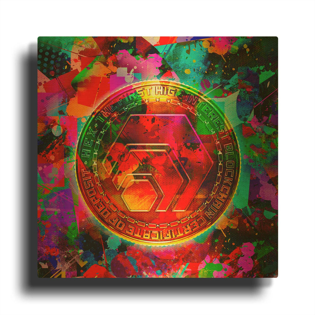 'HEX Crypto Color,' By Epic Portfolio Gold Metal Wall Art