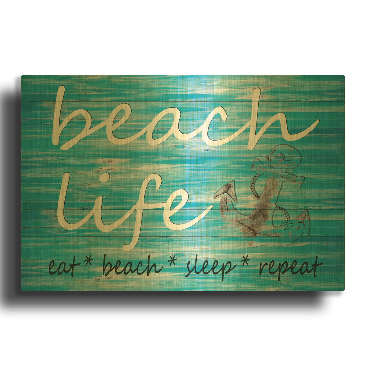 'Beach Life' By Cindy Jacobs Gold Metal Wall Art