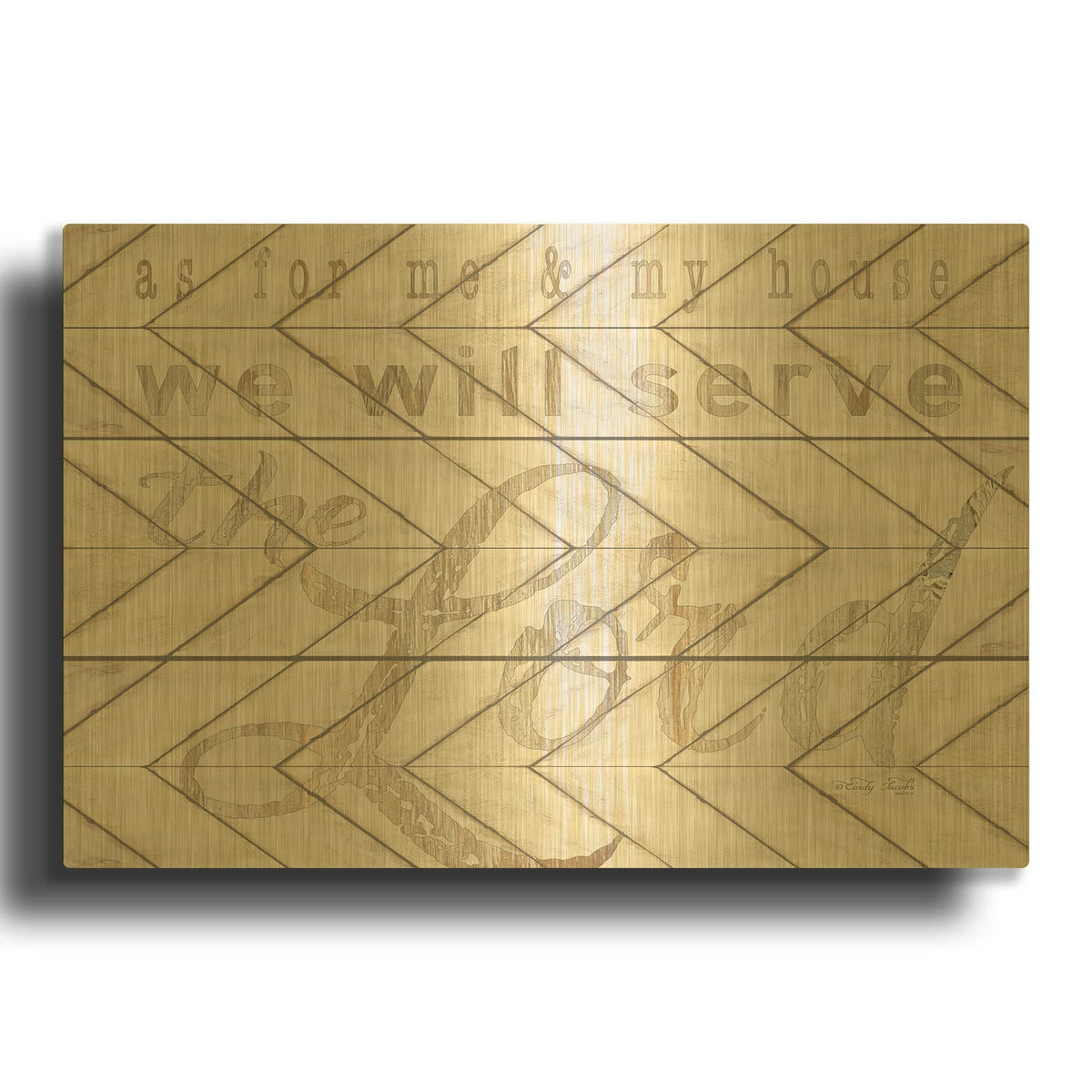 'We Will Serve the Lord' By Cindy Jacobs Gold Metal Wall Art