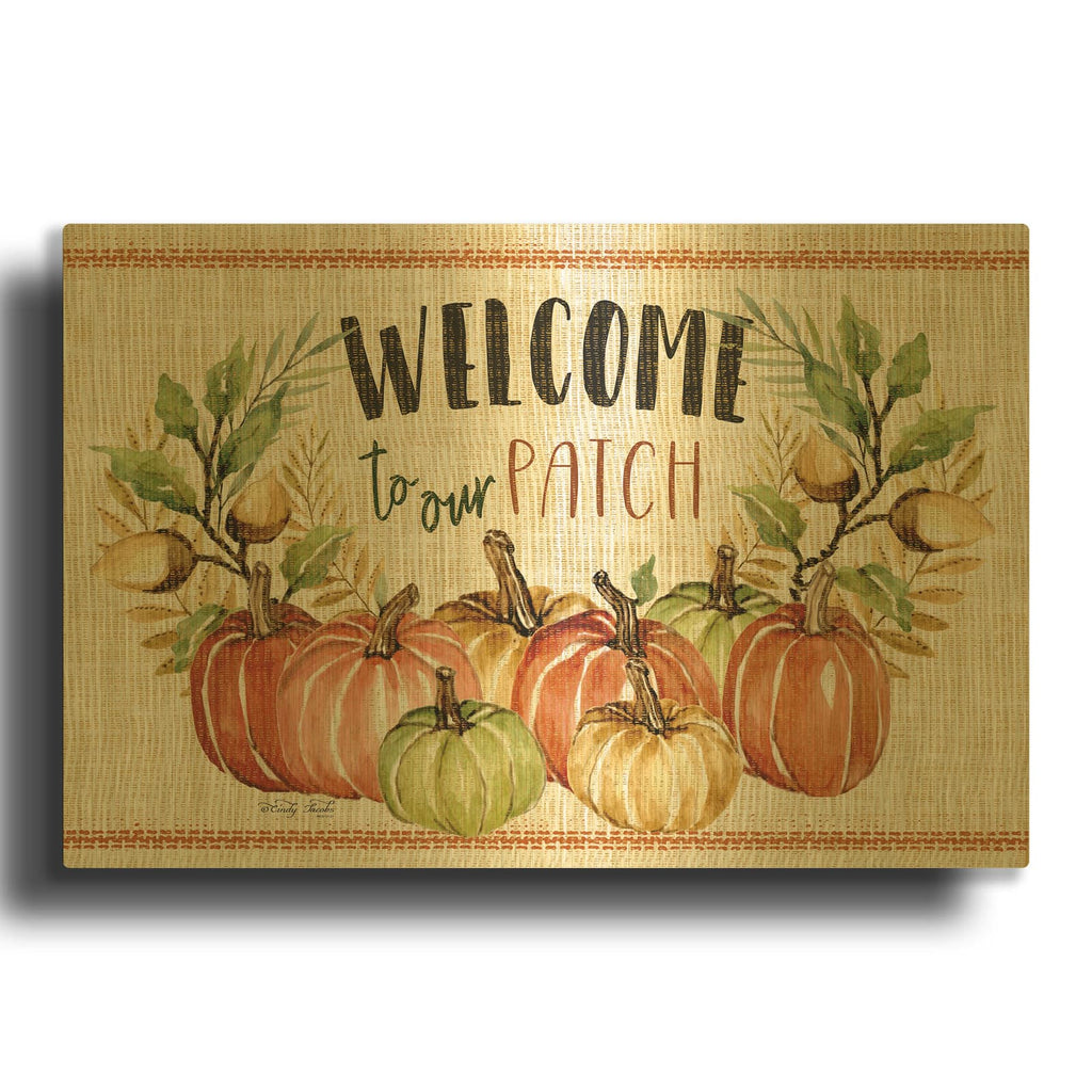 'Welcome to Our Patch' By Cindy Jacobs Gold Metal Wall Art