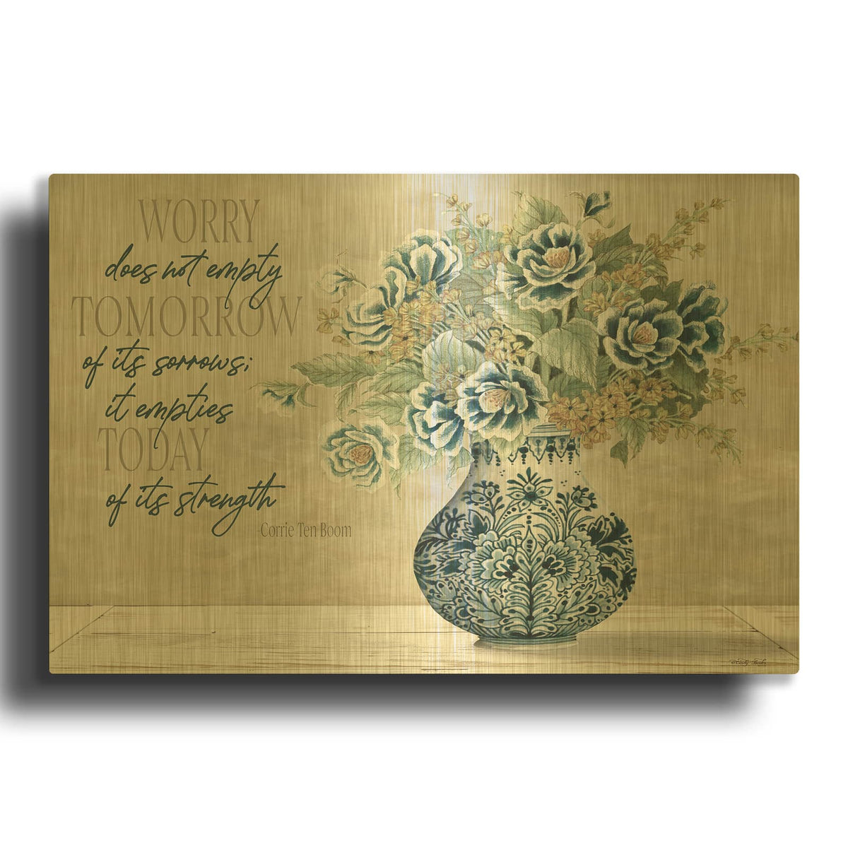 'Don' By Cindy Jacobs Gold Metal Wall Art