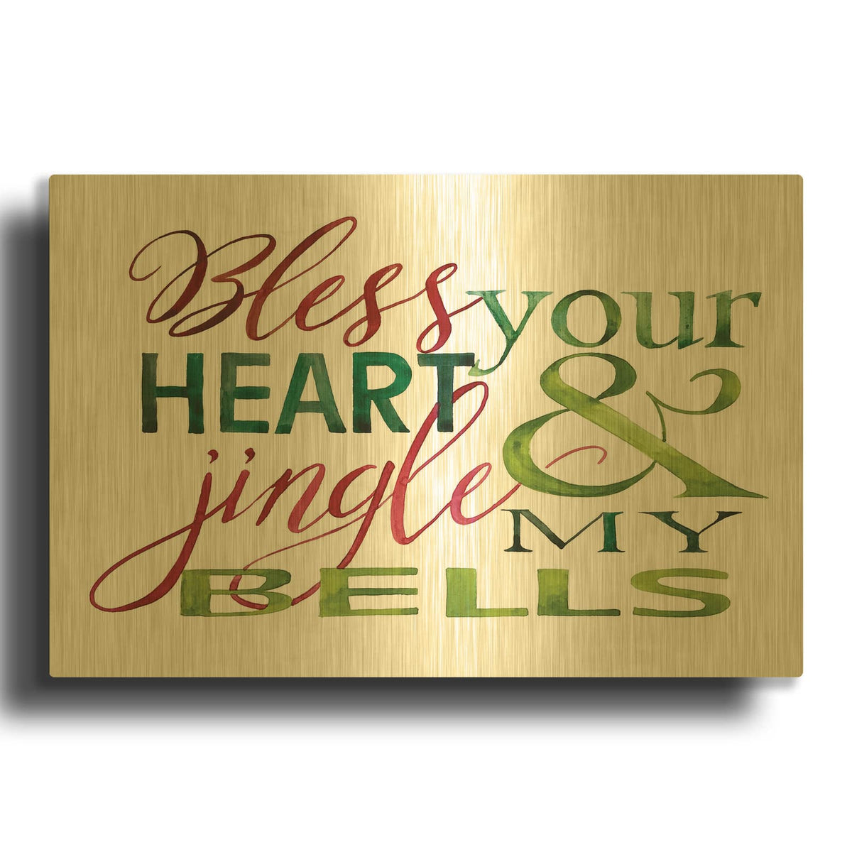'Jingle My Bells' By Cindy Jacobs Gold Metal Wall Art