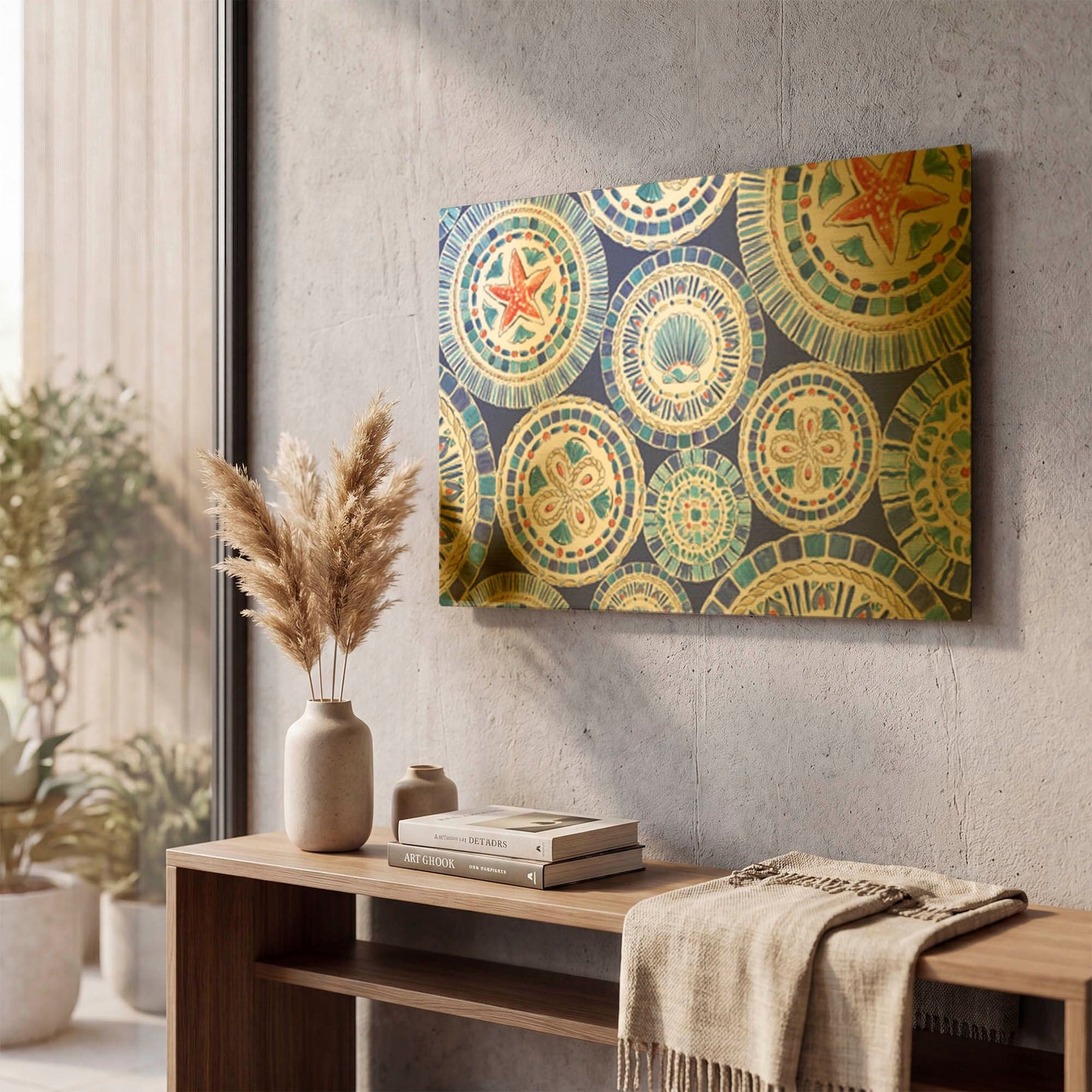 'Maritime XV' By Daphne Brissonnet Gold Metal Wall Art