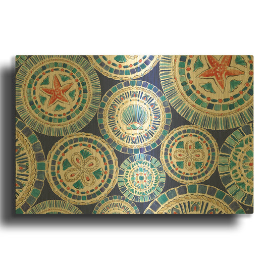 'Maritime XV' By Daphne Brissonnet Gold Metal Wall Art