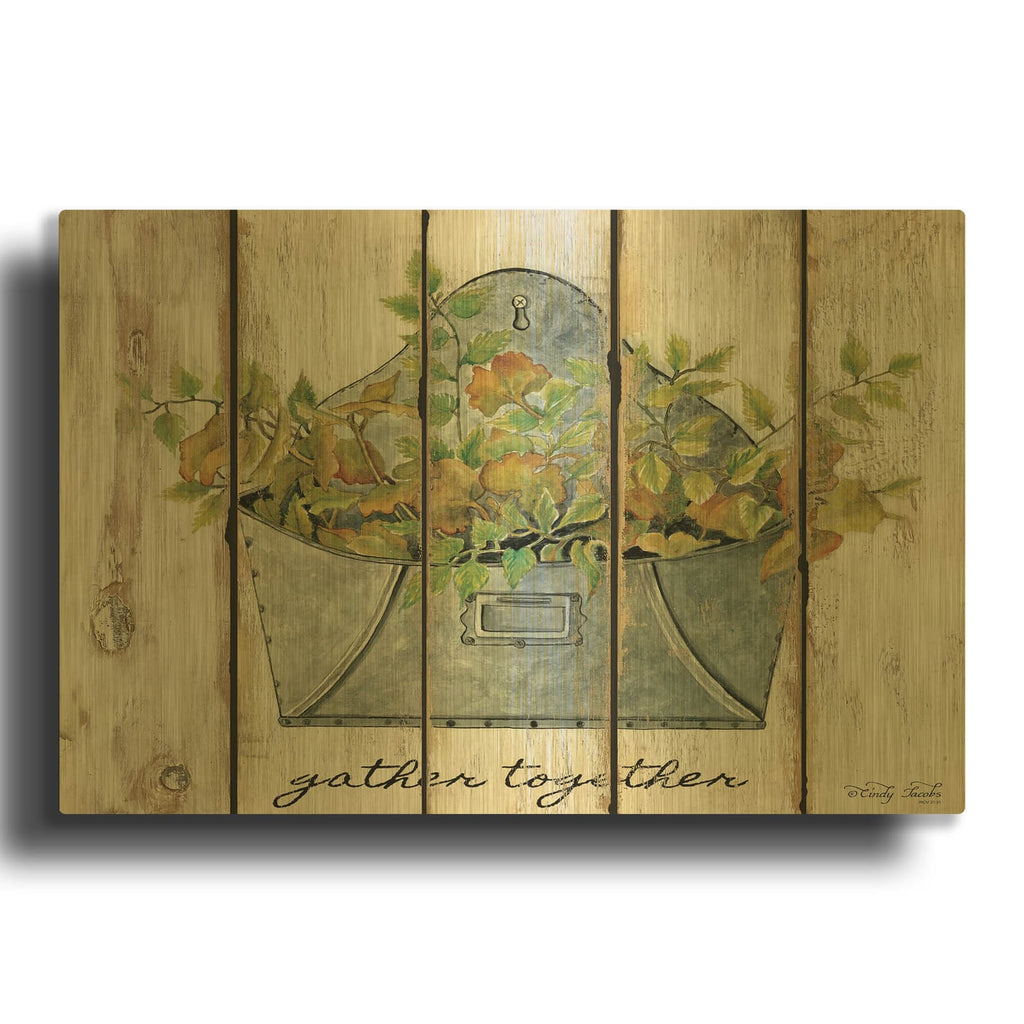 'Gather Together' By Cindy Jacobs Gold Metal Wall Art