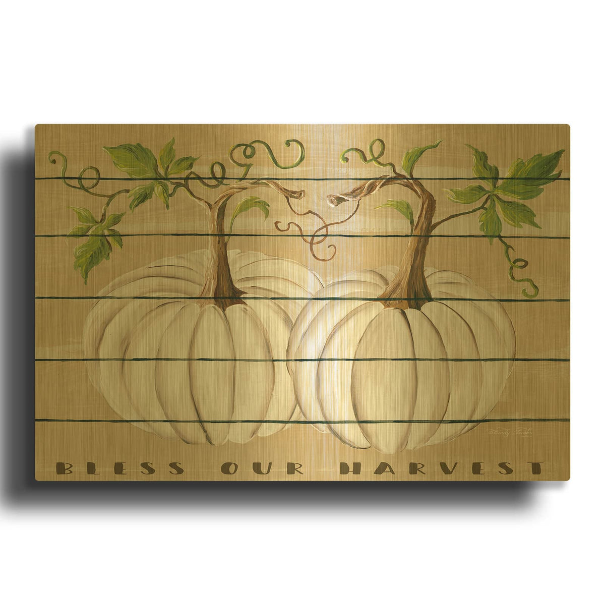 'Bless Our Harvest' By Cindy Jacobs Gold Metal Wall Art