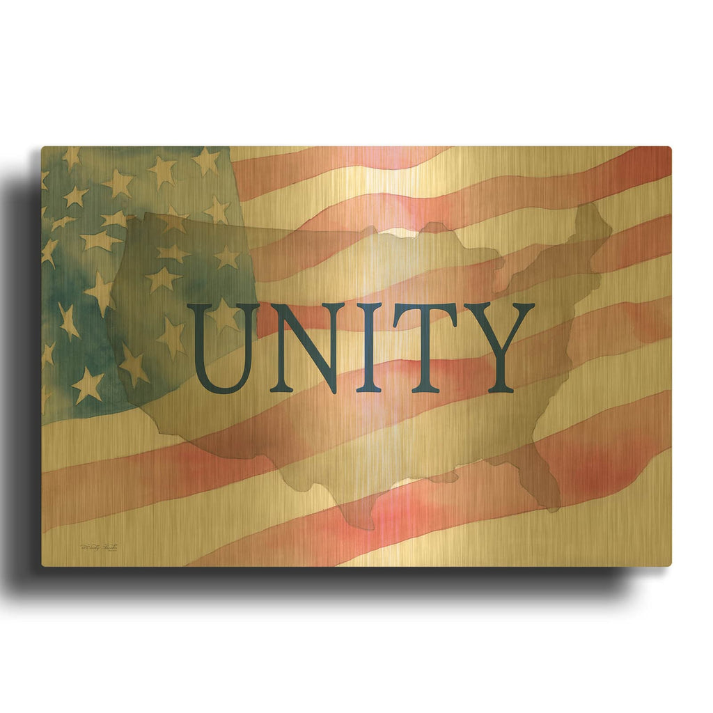 'USA Unity' By Cindy Jacobs Gold Metal Wall Art