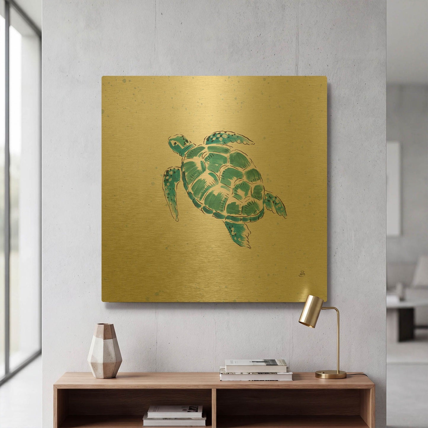'Maritime VII' By Daphne Brissonnet Gold Metal Wall Art