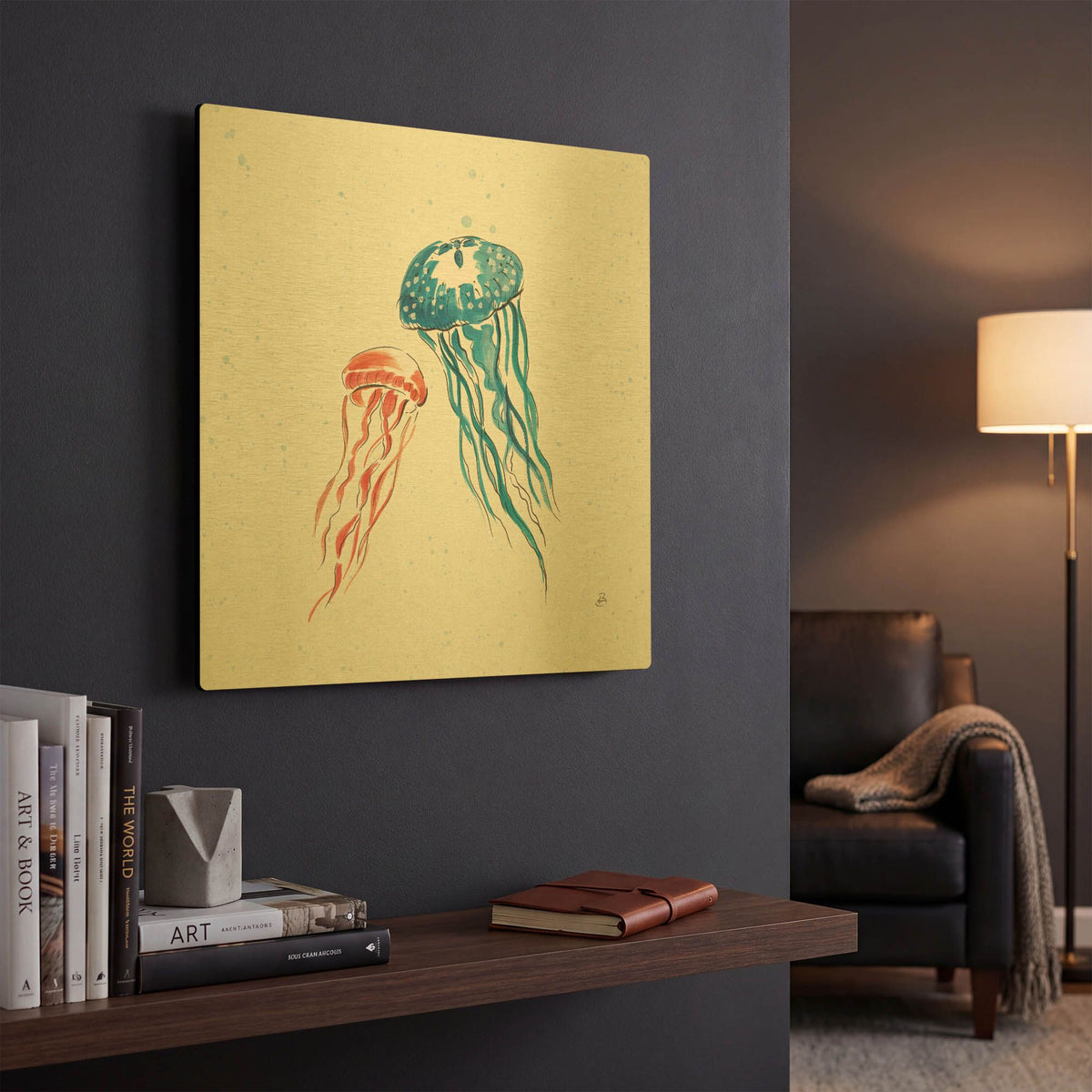 'Maritime VI' By Daphne Brissonnet Gold Metal Wall Art