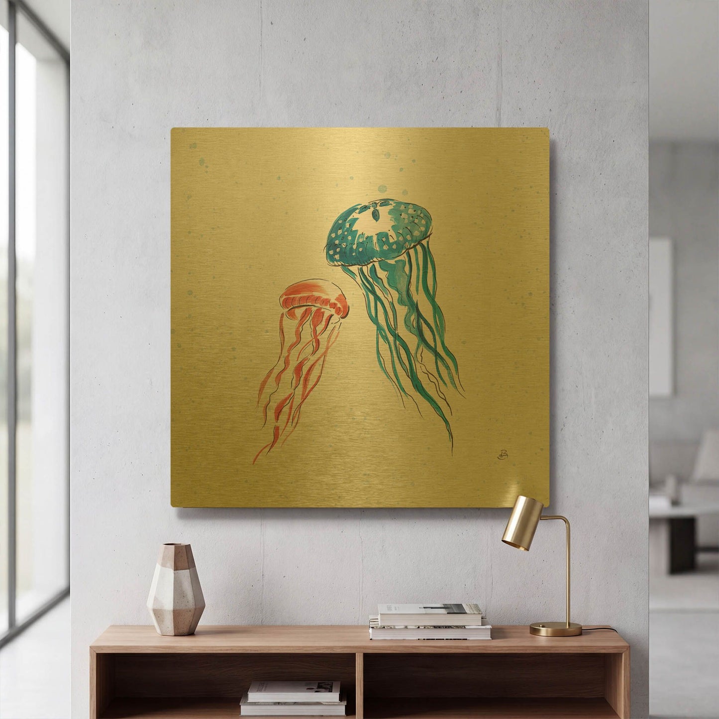 'Maritime VI' By Daphne Brissonnet Gold Metal Wall Art