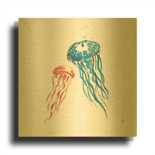 'Maritime VI' By Daphne Brissonnet Gold Metal Wall Art