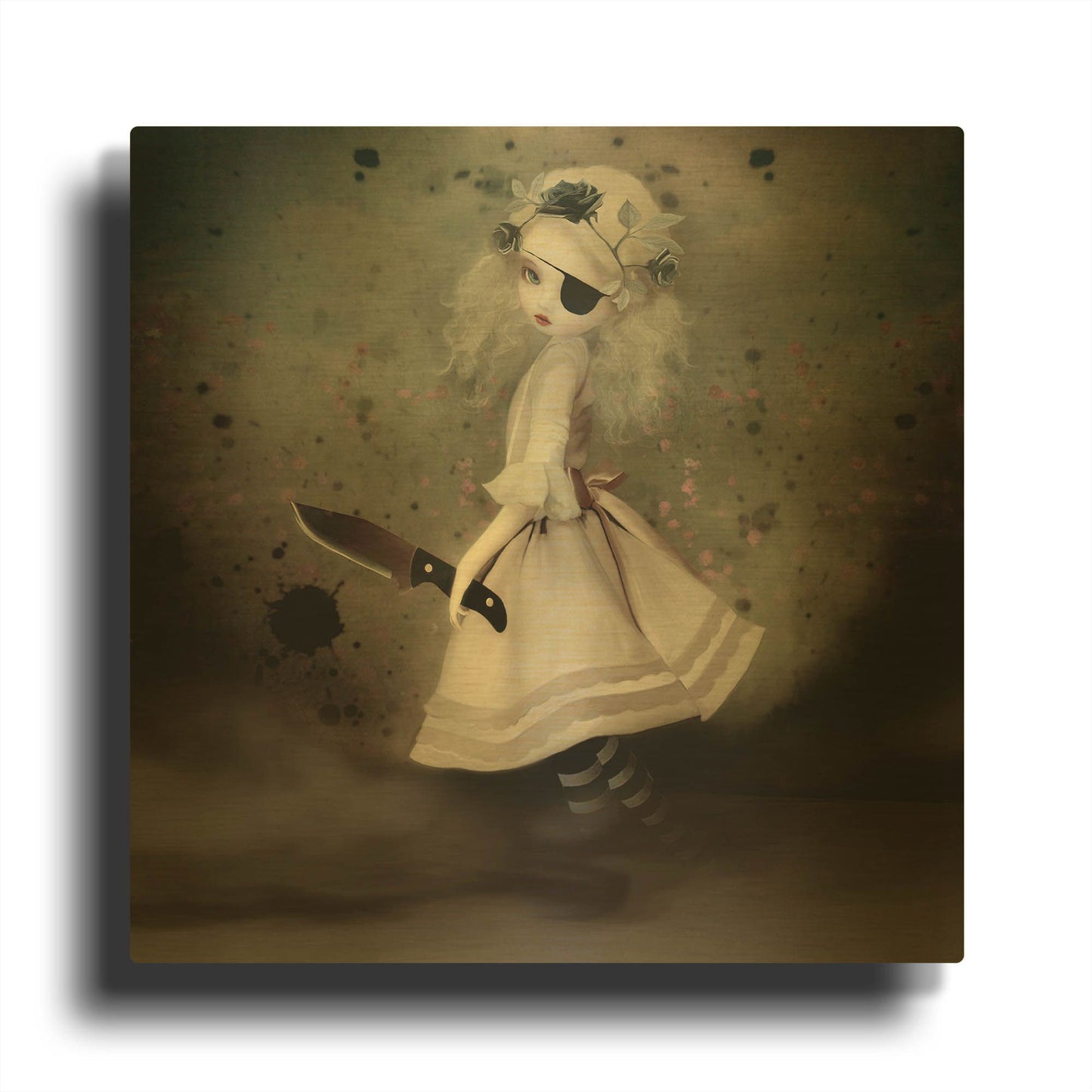 'Broken Dawn' By Art and Ghosts Gold Metal Wall Art