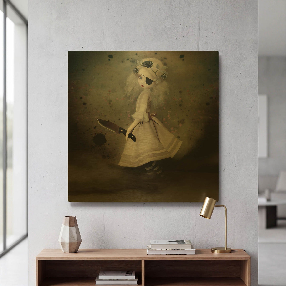 'Broken Dawn' By Art and Ghosts Gold Metal Wall Art