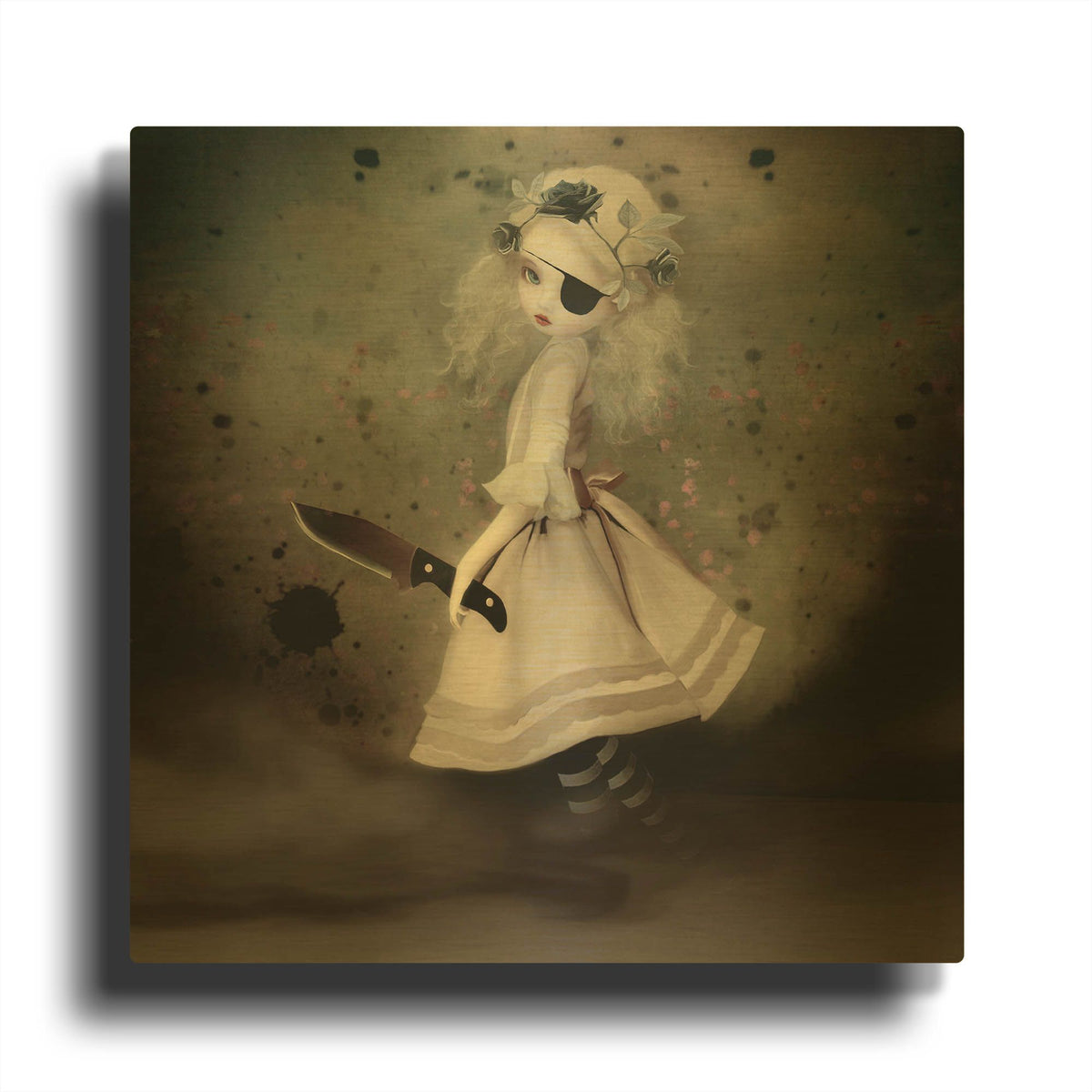 'Broken Dawn' By Art and Ghosts Gold Metal Wall Art