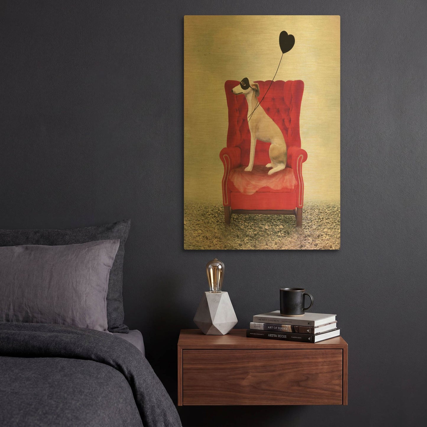 'Heathcliffe' By Art and Ghosts Gold Metal Wall Art
