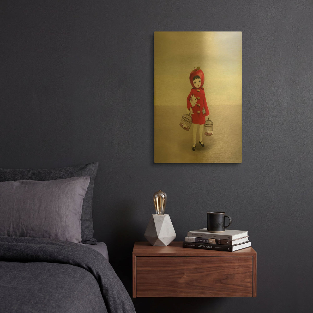 'Ruby' By Art and Ghosts Gold Metal Wall Art