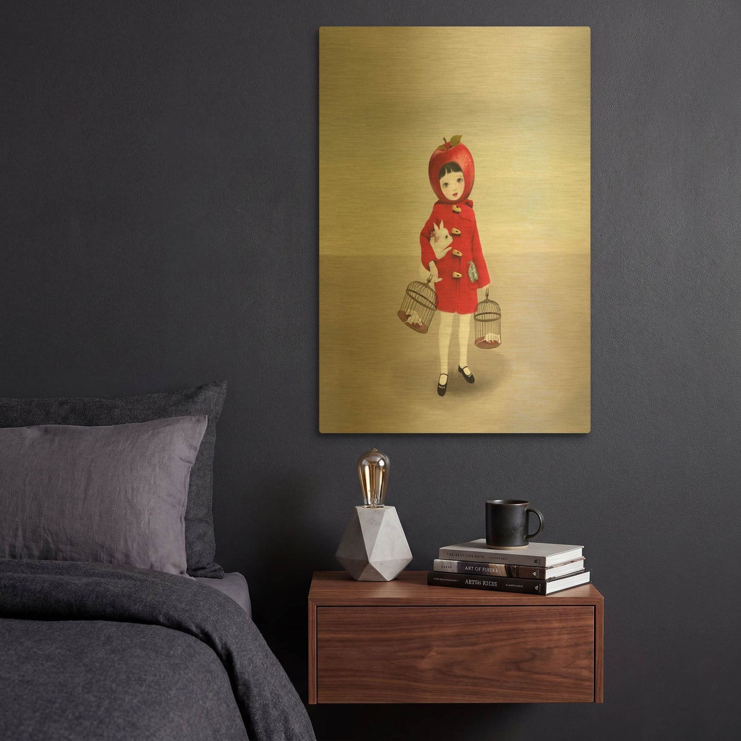 'Ruby' By Art and Ghosts Gold Metal Wall Art