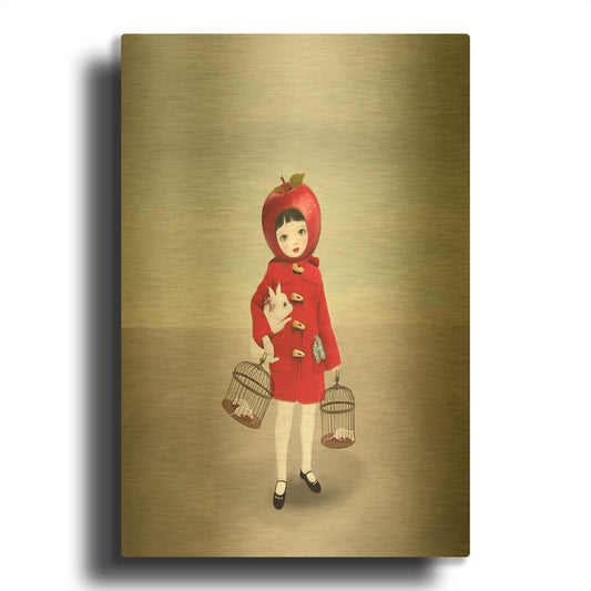 'Ruby' By Art and Ghosts Gold Metal Wall Art