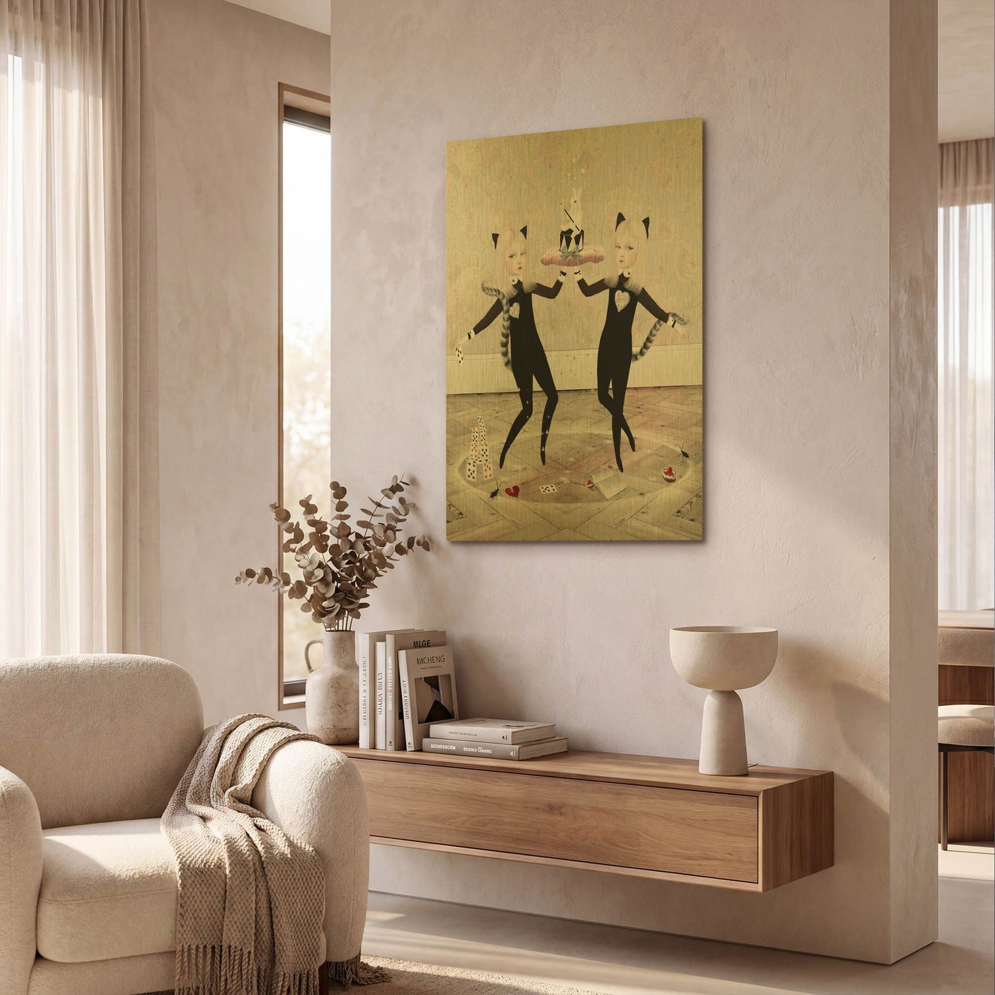 'The Newmars' By Art and Ghosts Gold Metal Wall Art