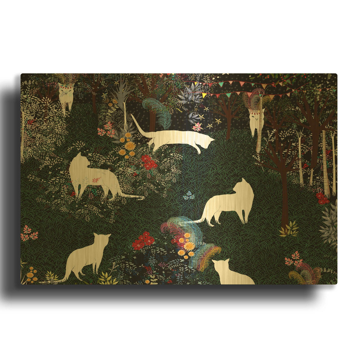 'Cat Heaven' By Art and Ghosts Gold Metal Wall Art