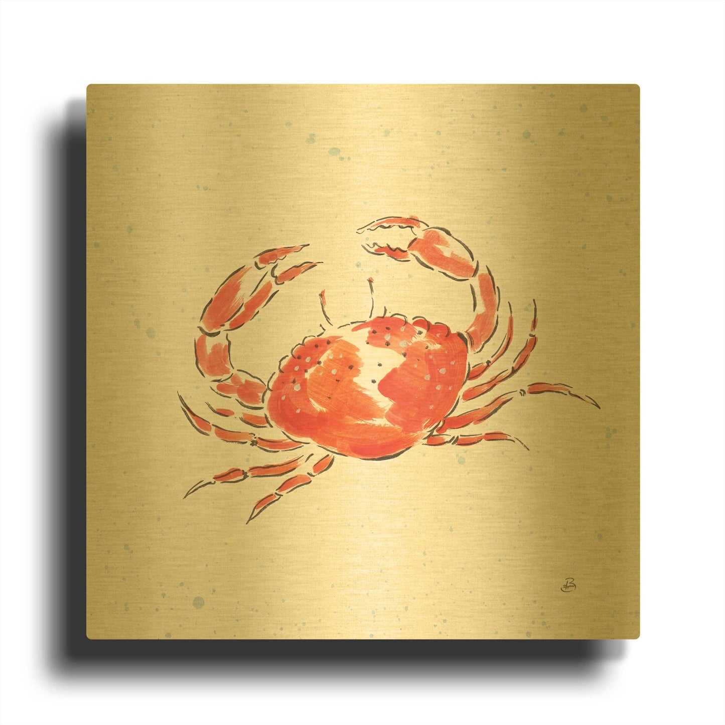 'Maritime XI' By Daphne Brissonnet Gold Metal Wall Art