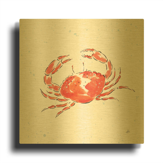 'Maritime XI' By Daphne Brissonnet Gold Metal Wall Art
