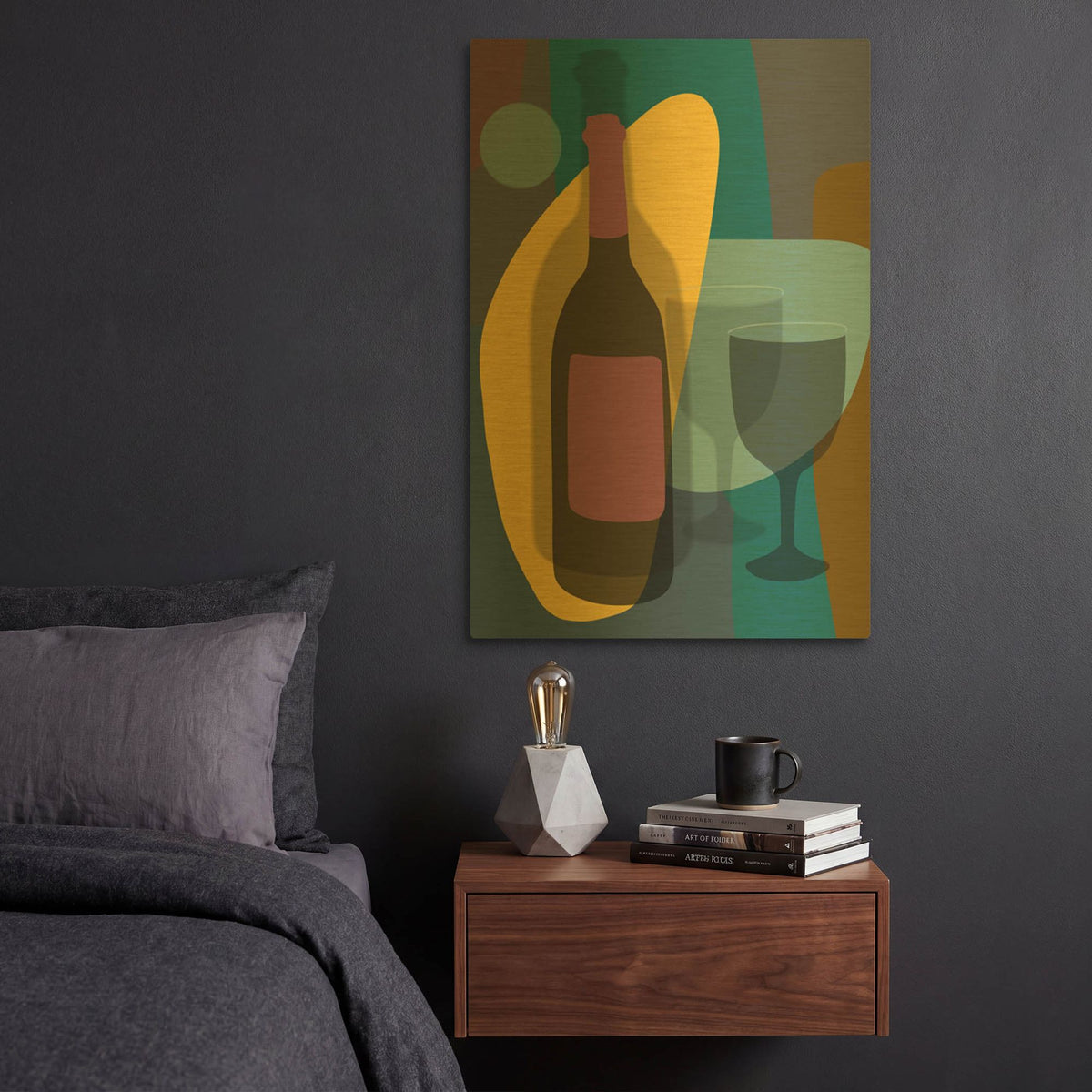 'Five O' By Ayse Gold Metal Wall Art