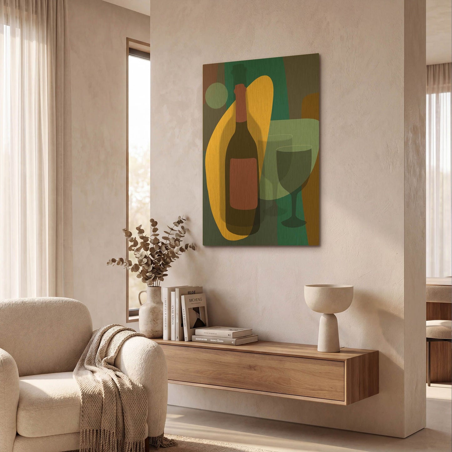 'Five O' By Ayse Gold Metal Wall Art