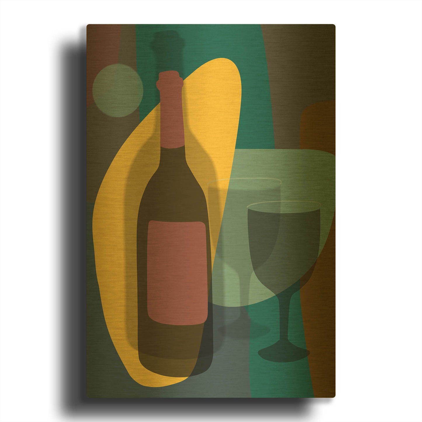 'Five O' By Ayse Gold Metal Wall Art