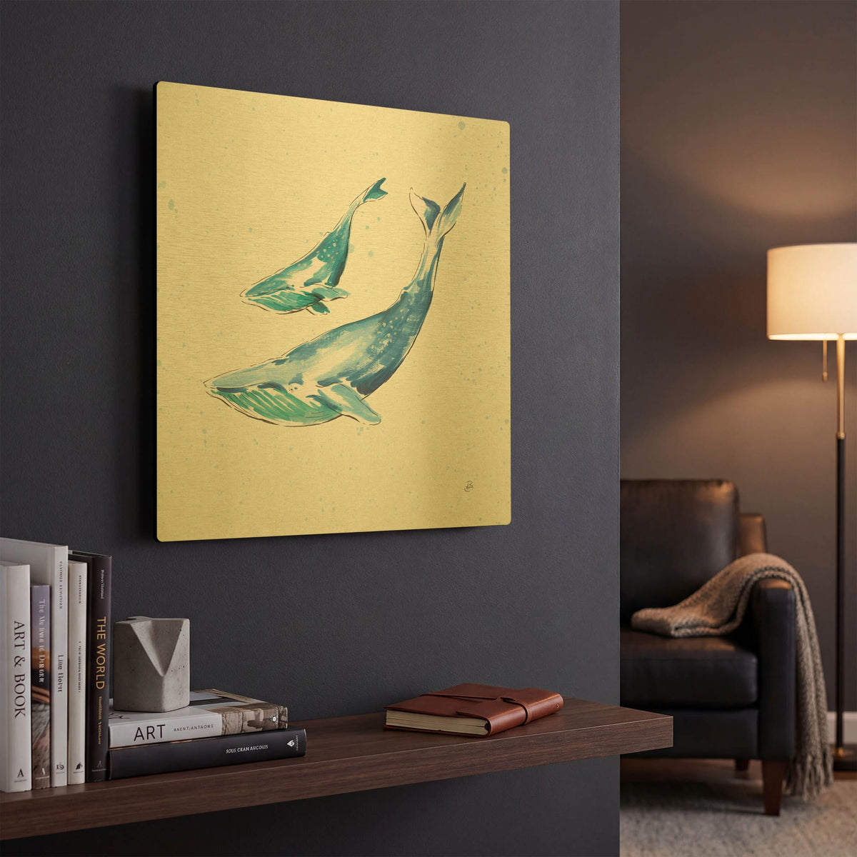'Maritime VIII' By Daphne Brissonnet Gold Metal Wall Art