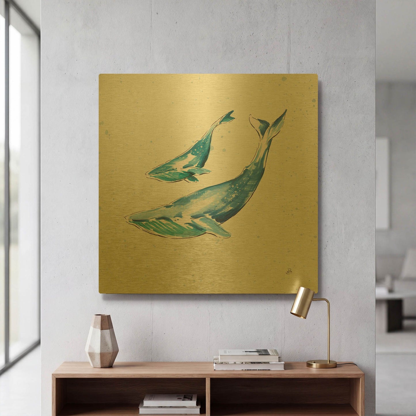 'Maritime VIII' By Daphne Brissonnet Gold Metal Wall Art