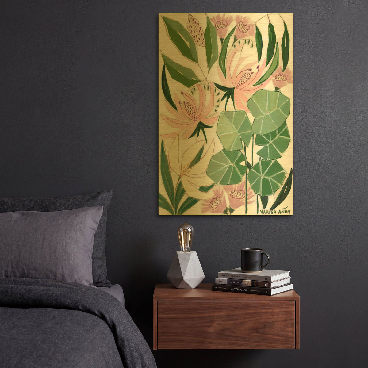 'Bohemia 1' By Marisa Anon Gold Metal Wall Art