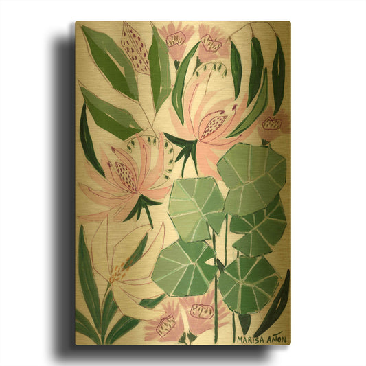 'Bohemia 1' By Marisa Anon Gold Metal Wall Art