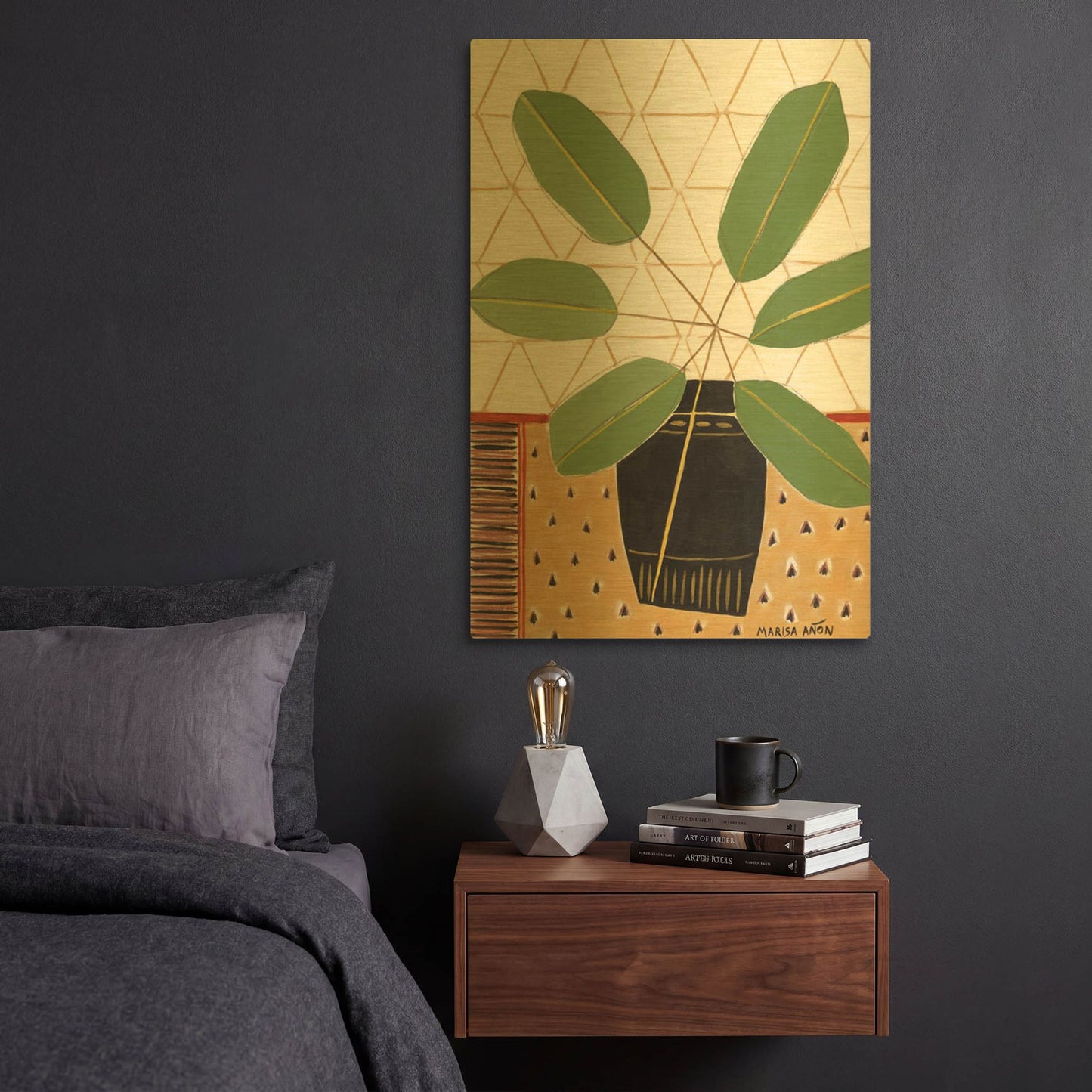 'Gold Tablecloth 4' By Marisa Anon Gold Metal Wall Art