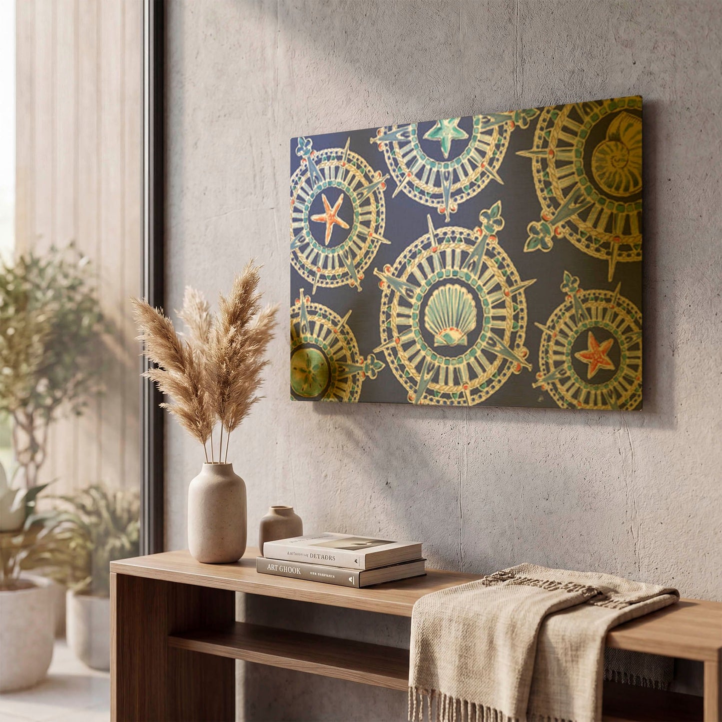'Maritime XIV' By Daphne Brissonnet Gold Metal Wall Art