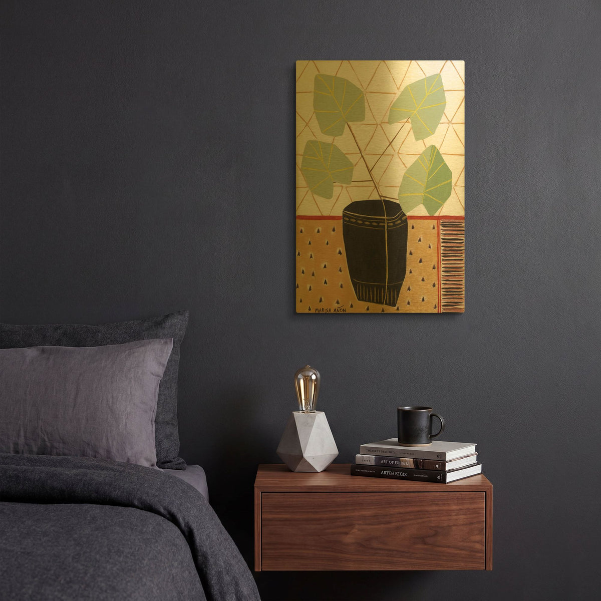 'Gold Tablecloth 5' By Marisa Anon Gold Metal Wall Art