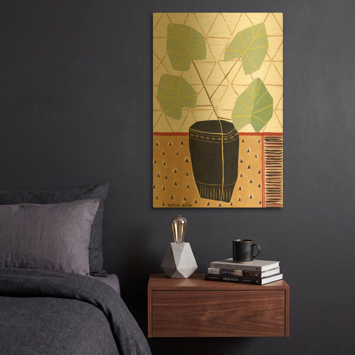 'Gold Tablecloth 5' By Marisa Anon Gold Metal Wall Art