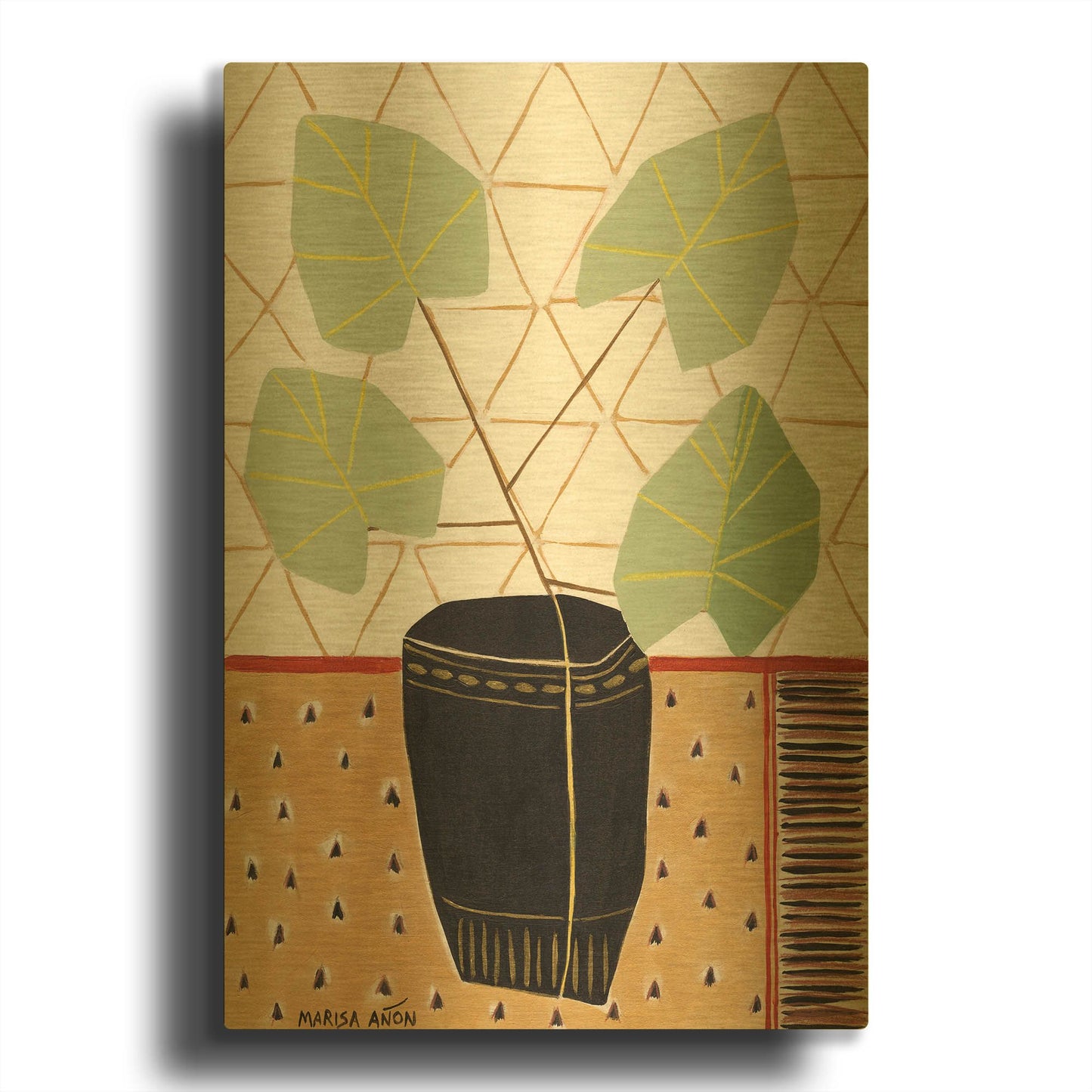 'Gold Tablecloth 5' By Marisa Anon Gold Metal Wall Art
