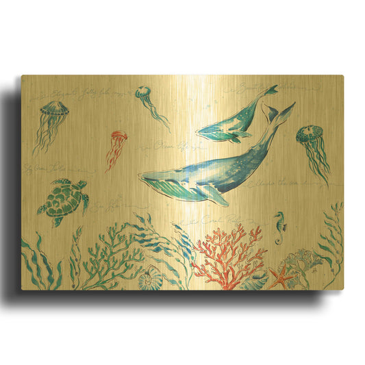 'Maritime I' By Daphne Brissonnet Gold Metal Wall Art