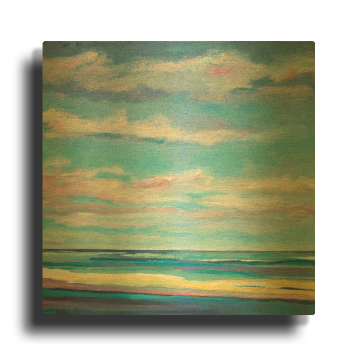 'Tidal Surge' By Niki Arden Gold Metal Wall Art