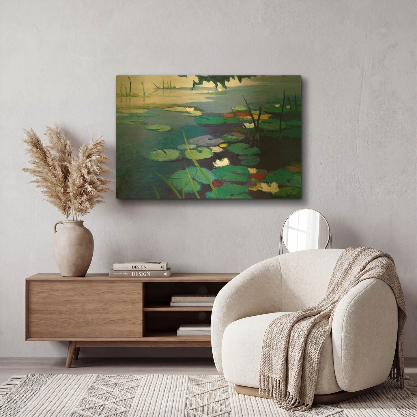 'Water Lilies' By Tadashi Asoma Gold Metal Wall Art