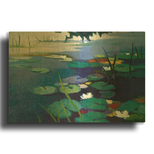 'Water Lilies' By Tadashi Asoma Gold Metal Wall Art