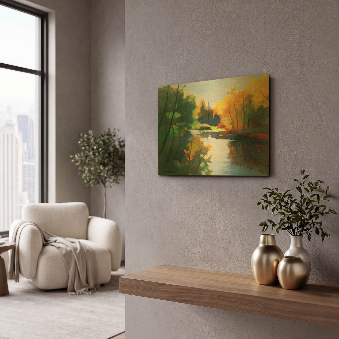 'Magic Afternoon' By Tadashi Asoma Gold Metal Wall Art