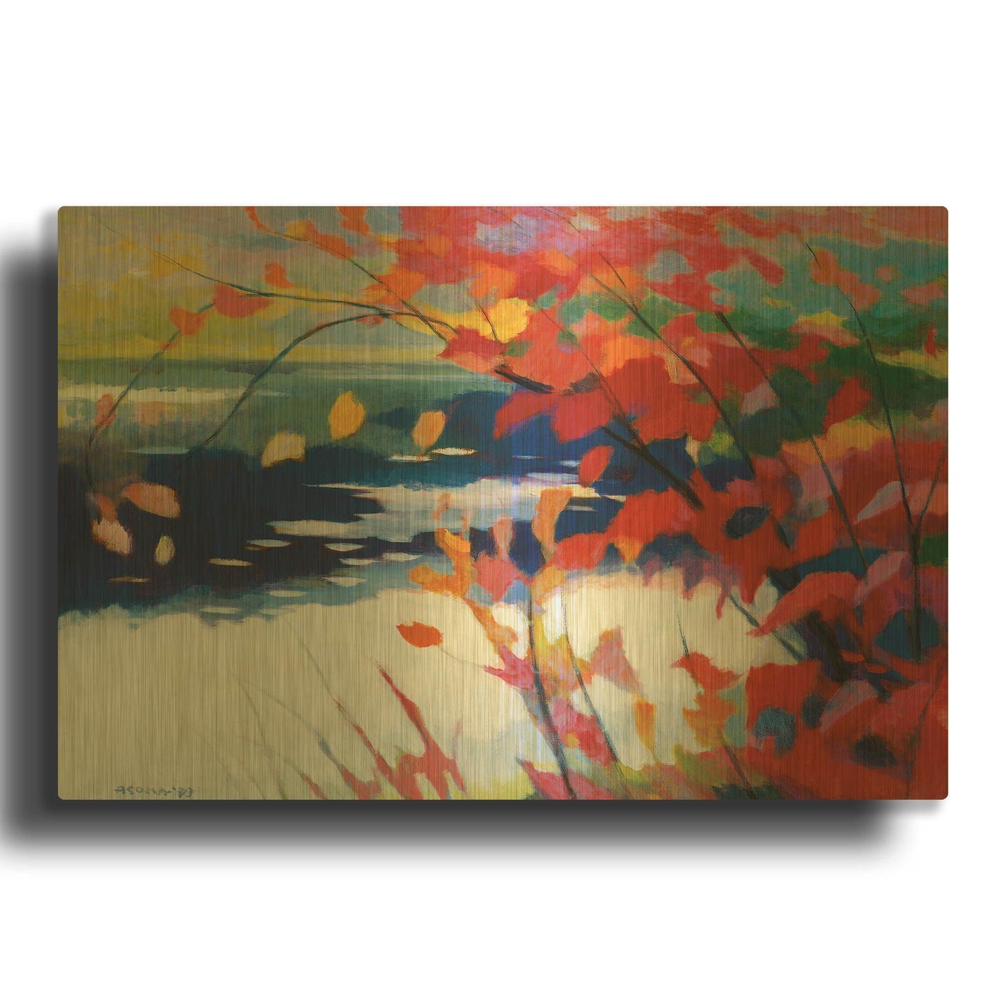 'Afternoon Calm' By Tadashi Asoma Gold Metal Wall Art