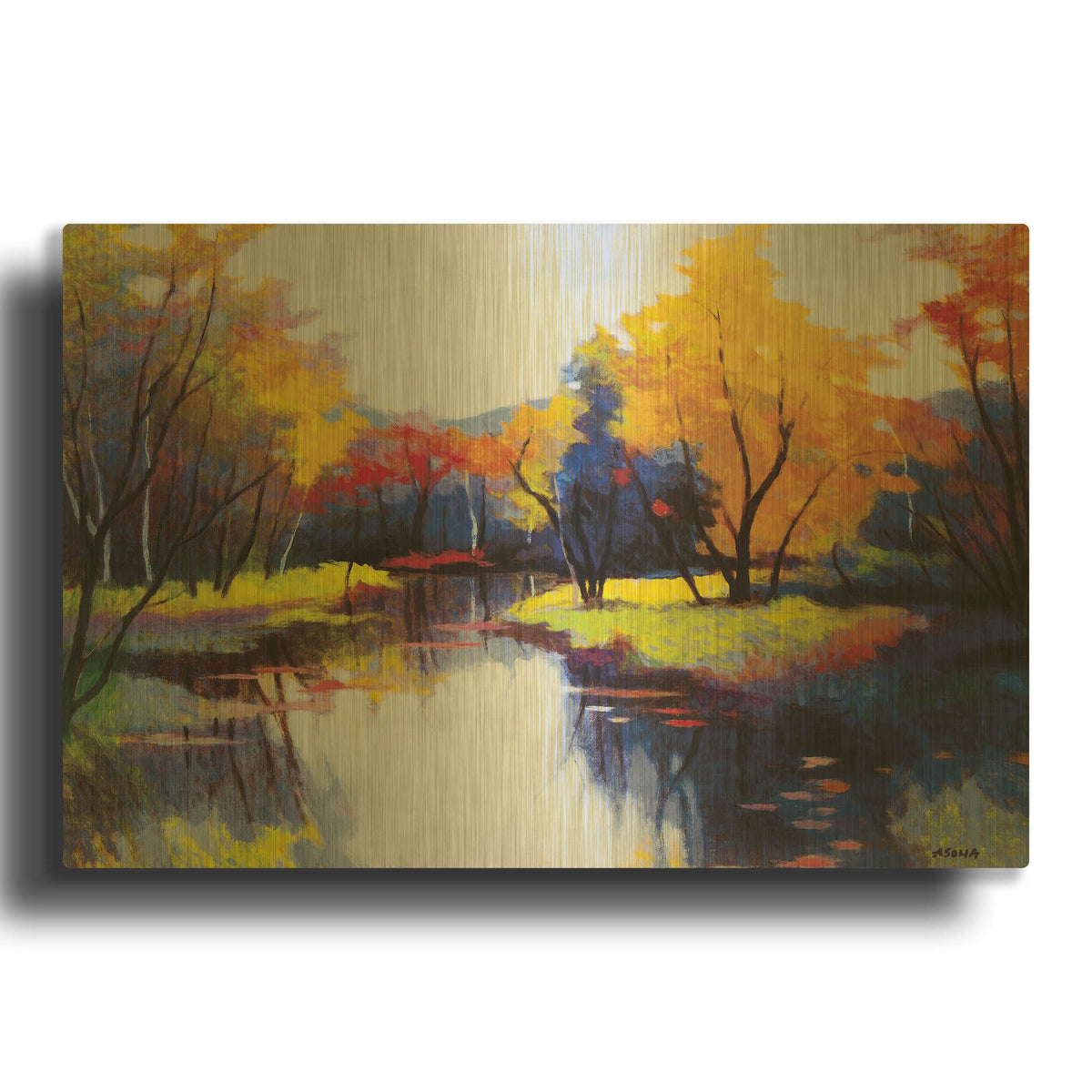 'Daybreak' By Tadashi Asoma Gold Metal Wall Art