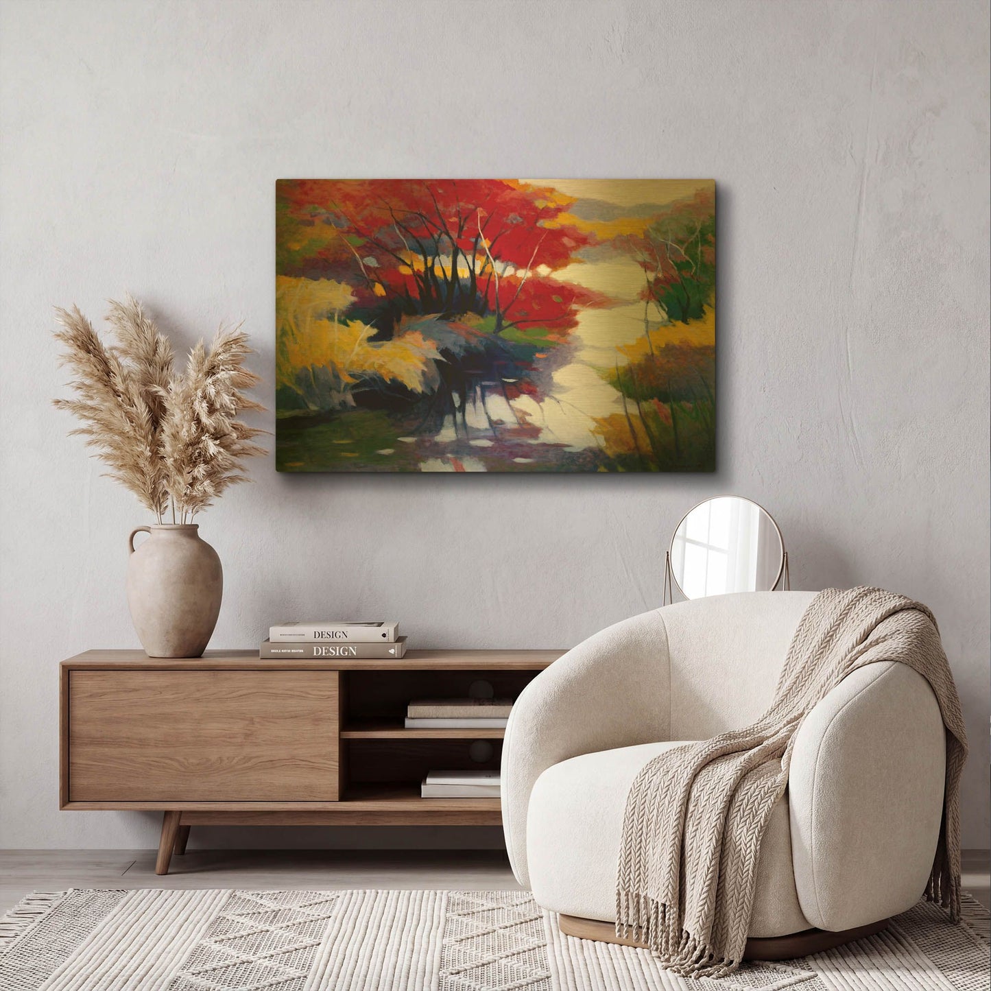 'Indian Summer' By Tadashi Asoma Gold Metal Wall Art