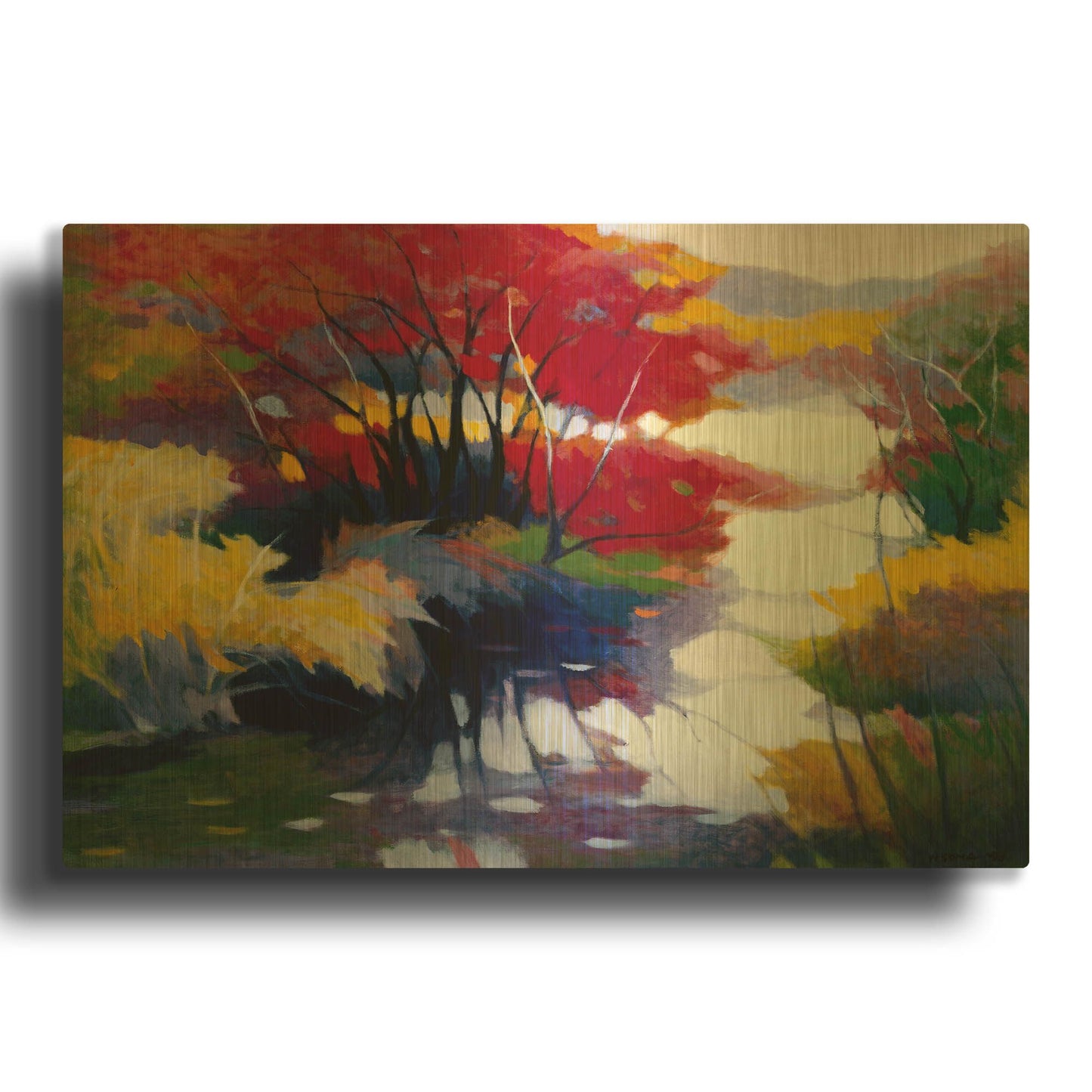 'Indian Summer' By Tadashi Asoma Gold Metal Wall Art