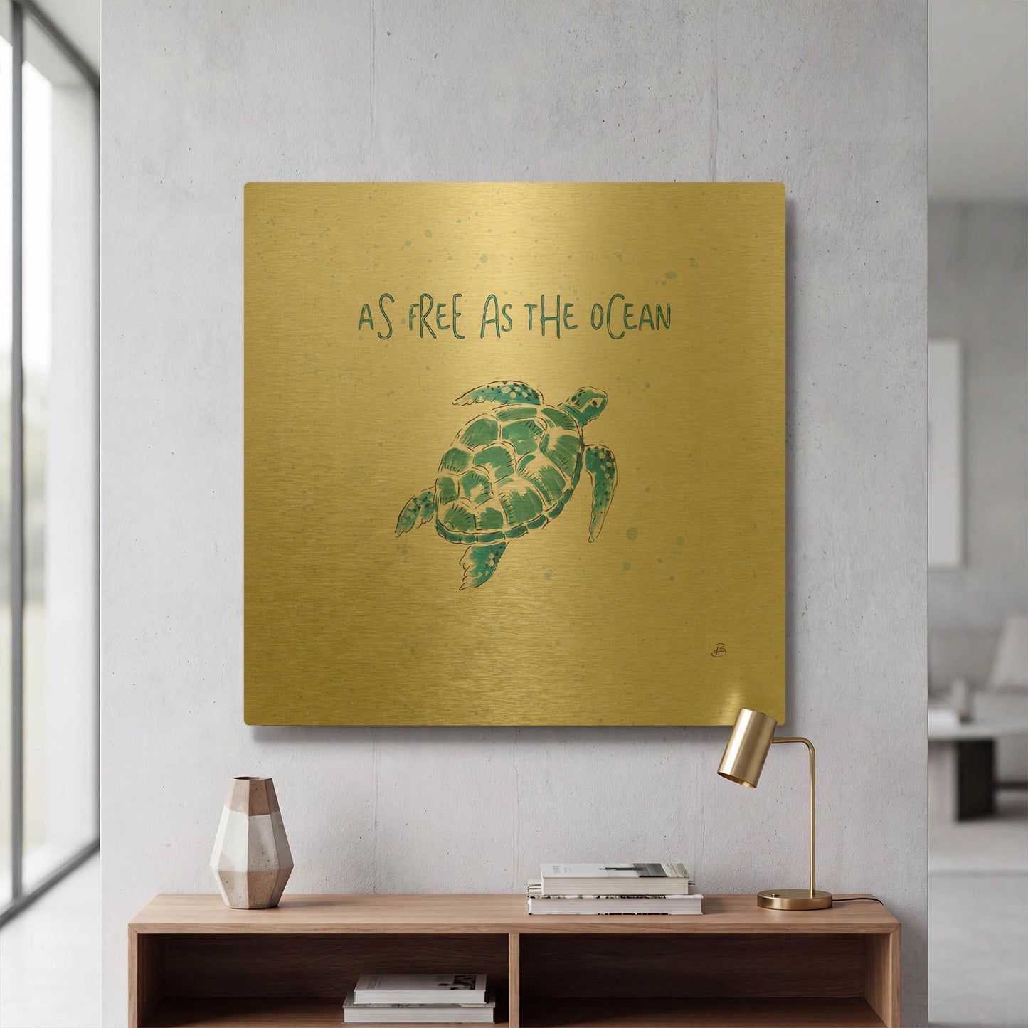 'Maritime III' By Daphne Brissonnet Gold Metal Wall Art
