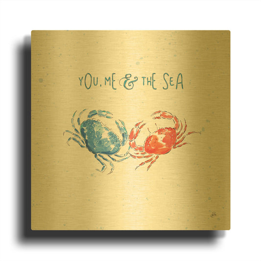 'Maritime V' By Daphne Brissonnet Gold Metal Wall Art